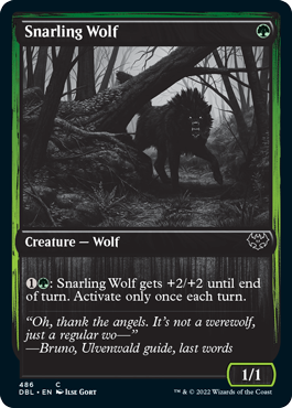 Snarling Wolf (486) [Innistrad: Double Feature] | Cracking-Singles