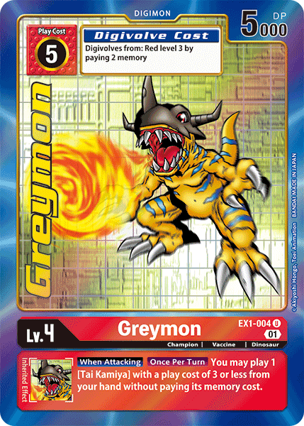 Greymon [EX1-004] (Alternate Art) [Classic Collection] | Cracking-Singles