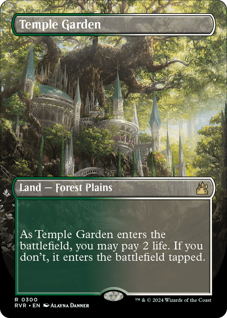 Temple Garden (Borderless) [Ravnica Remastered] | Cracking-Singles