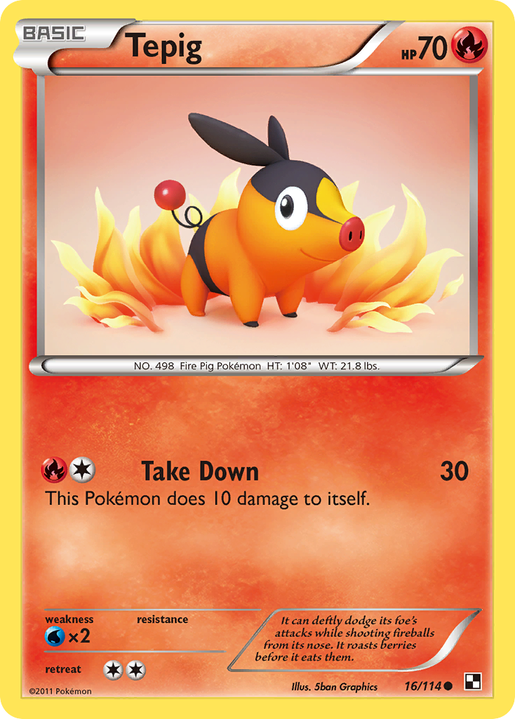 Tepig (16/114) [Black & White: Base Set] | Cracking-Singles