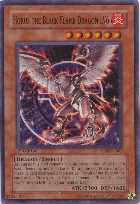 Horus the Black Flame Dragon LV6 [SOD-EN007] Super Rare | Cracking-Singles