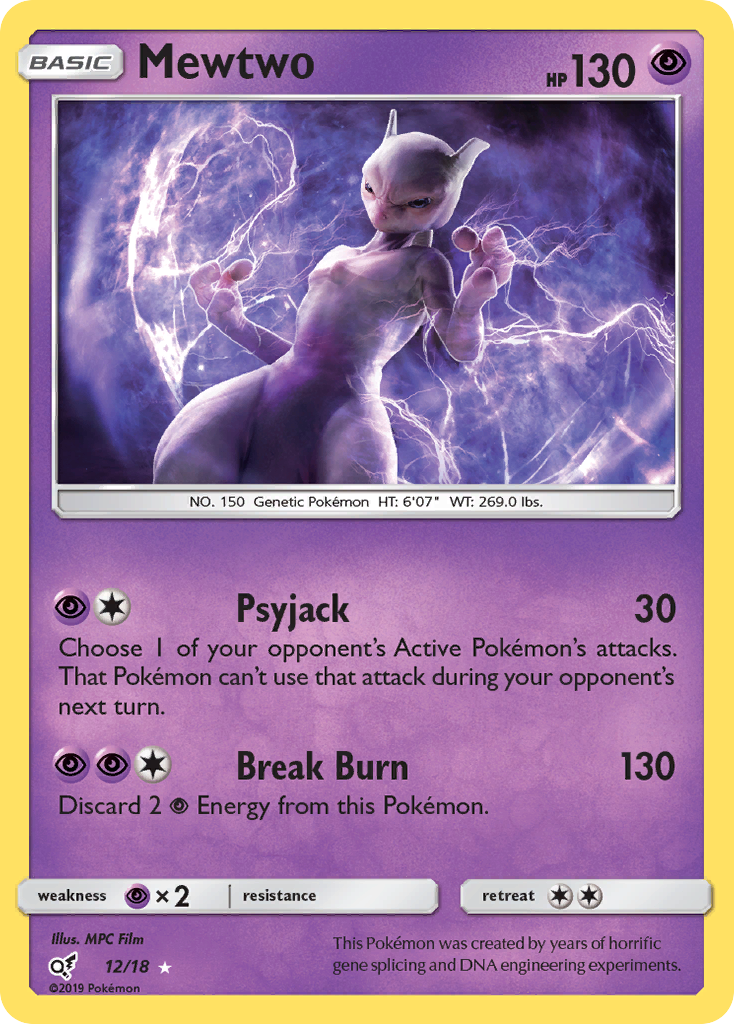 Mewtwo (12/18) [Sun & Moon: Detective Pikachu] | Cracking-Singles