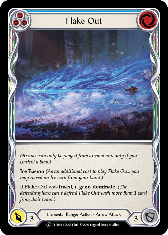 Flake Out (Blue) [U-ELE058] Unlimited Rainbow Foil | Cracking-Singles