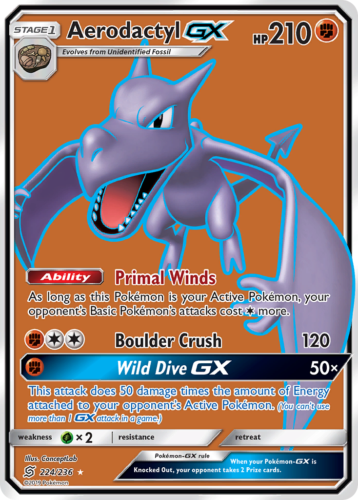 Aerodactyl GX (224/236) [Sun & Moon: Unified Minds] | Cracking-Singles