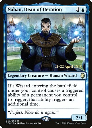 Naban, Dean of Iteration [Dominaria Promos] | Cracking-Singles