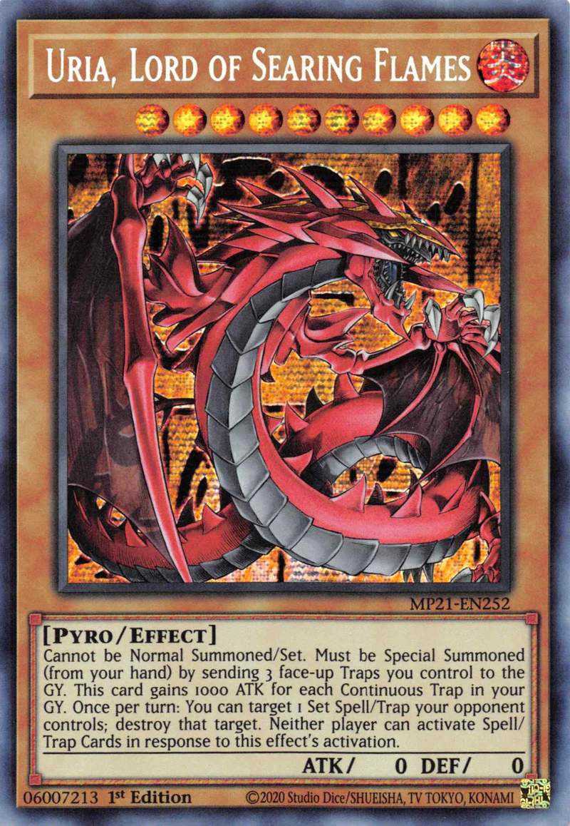 Uria, Lord of Searing Flames [MP21-EN252] Prismatic Secret Rare | Cracking-Singles