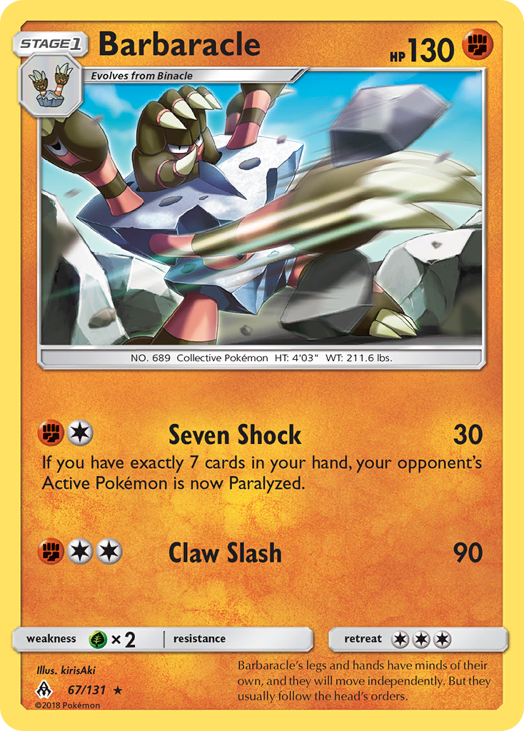 Barbaracle (67/131) [Sun & Moon: Forbidden Light] | Cracking-Singles