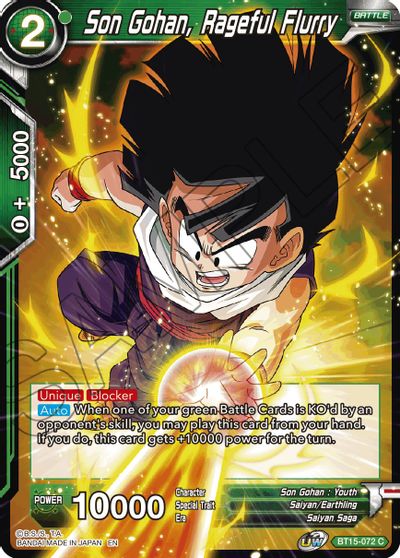 Son Gohan, Rageful Fury [BT15-072] | Cracking-Singles