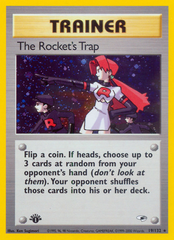 The Rocket's Trap (19/132) [Gym Heroes 1st Edition] | Cracking-Singles