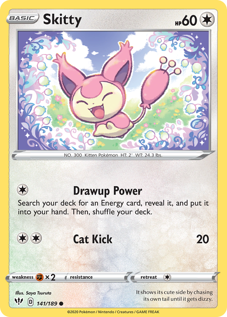 Skitty (141/189) [Sword & Shield: Darkness Ablaze] | Cracking-Singles