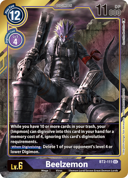 Beelzemon [BT2-111] (Alternate Art) [Release Special Booster Ver.1.0] | Cracking-Singles