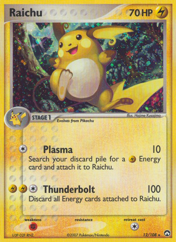 Raichu (12/108) [EX: Power Keepers] | Cracking-Singles