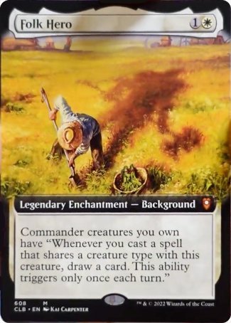 Folk Hero (Extended Art) [Commander Legends: Battle for Baldur's Gate] | Cracking-Singles