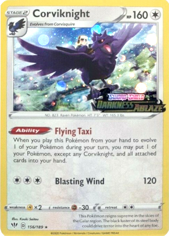 Corviknight (156/189) (Cosmos Holo) [Sword & Shield: Darkness Ablaze] | Cracking-Singles