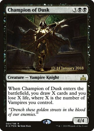 Champion of Dusk [Rivals of Ixalan Promos] | Cracking-Singles