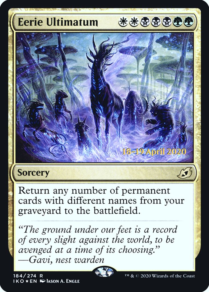 Eerie Ultimatum  [Ikoria: Lair of Behemoths Prerelease Promos] | Cracking-Singles