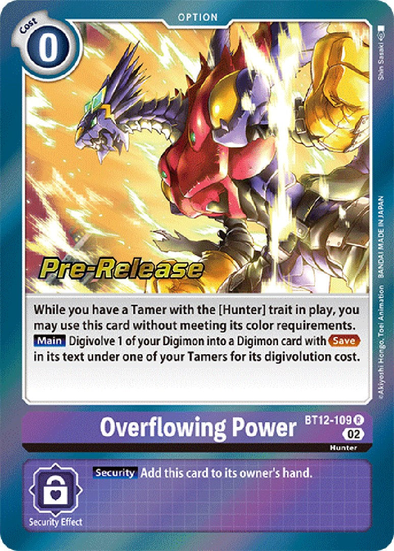 Overflowing Power [BT12-109] [Across Time Pre-Release Cards] | Cracking-Singles