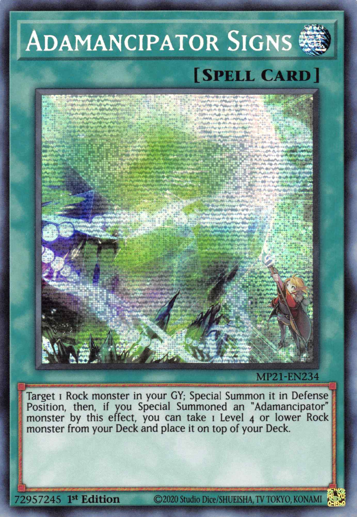 Adamancipator Signs [MP21-EN234] Prismatic Secret Rare | Cracking-Singles