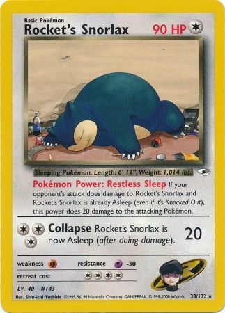 Rocket's Snorlax (33/132) [Gym Heroes Unlimited] | Cracking-Singles