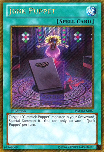 Junk Puppet [PGLD-EN007] Gold Secret Rare | Cracking-Singles