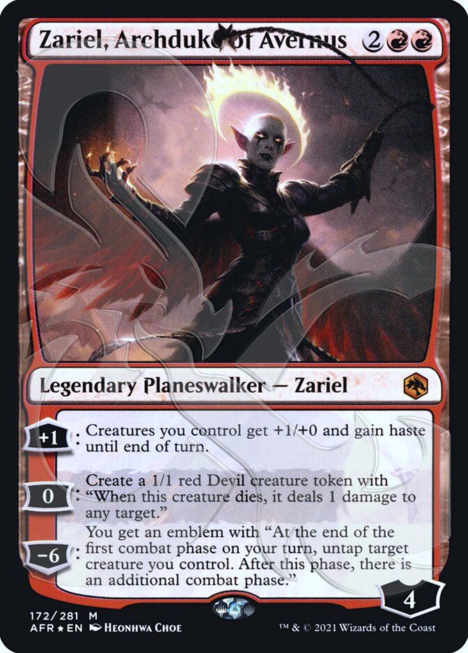 Zariel, Archduke of Avernus (Ampersand Promo) [Dungeons & Dragons: Adventures in the Forgotten Realms Promos] | Cracking-Singles