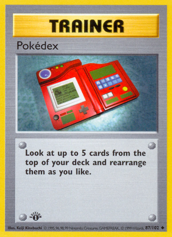 Pokedex (87/102) (Shadowless) [Base Set 1st Edition] | Cracking-Singles