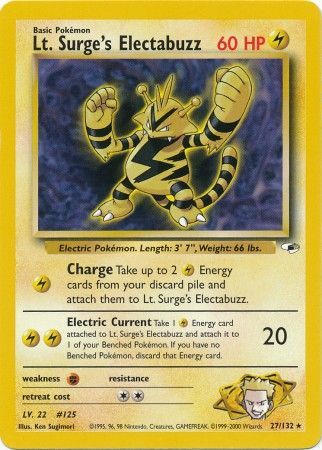 Lt. Surge's Electabuzz (27/132) [Gym Heroes Unlimited] | Cracking-Singles