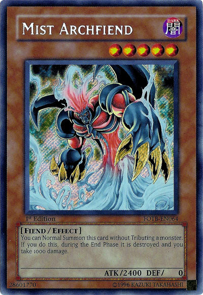 Mist Archfiend [FOTB-EN064] Secret Rare | Cracking-Singles