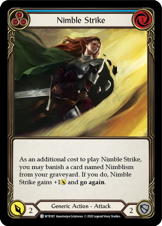 Nimble Strike (Blue) [WTR187] Unlimited Edition Rainbow Foil | Cracking-Singles