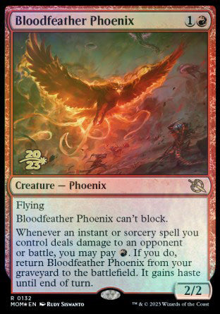 Bloodfeather Phoenix [March of the Machine Prerelease Promos] | Cracking-Singles