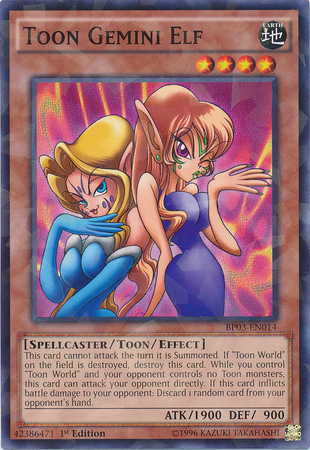 Toon Gemini Elf [BP03-EN014] Shatterfoil Rare | Cracking-Singles