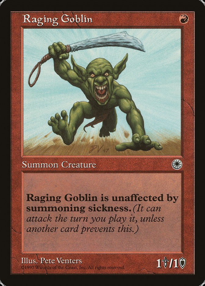 Raging Goblin (No Flavor Text) [Portal] | Cracking-Singles