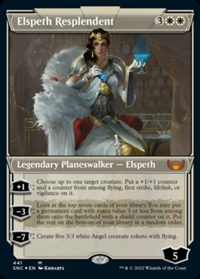 Elspeth Resplendent (Showcase Art Deco Foil Etched) [Streets of New Capenna] | Cracking-Singles