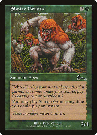 Simian Grunts [Urza's Legacy] | Cracking-Singles