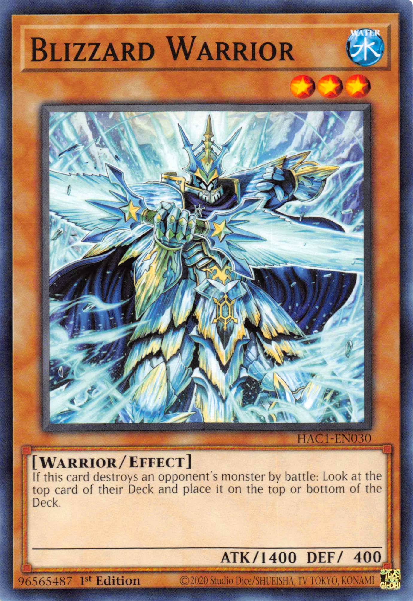 Blizzard Warrior (Duel Terminal) [HAC1-EN030] Parallel Rare | Cracking-Singles