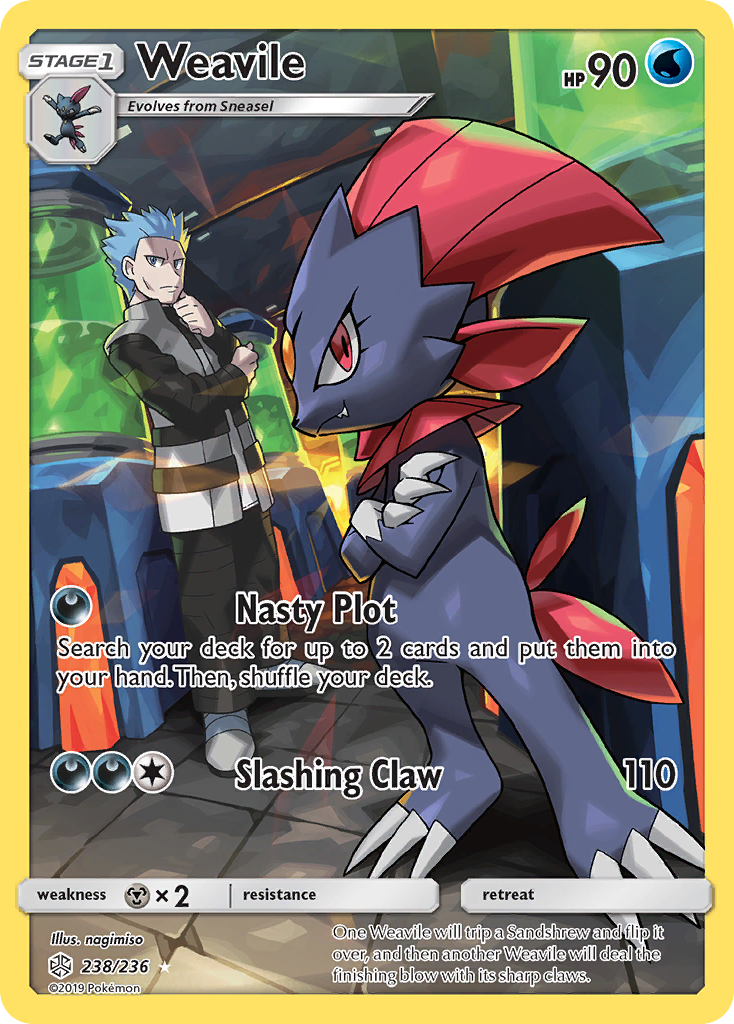 Weavile (238/236) [Sun & Moon: Cosmic Eclipse] | Cracking-Singles