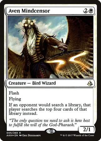 Aven Mindcensor [Amonkhet Prerelease Promos] | Cracking-Singles