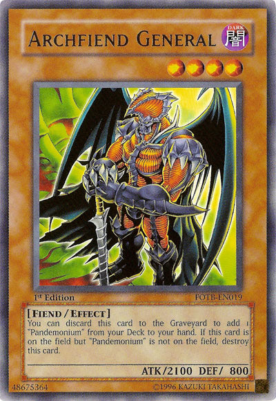 Archfiend General [FOTB-EN019] Rare | Cracking-Singles