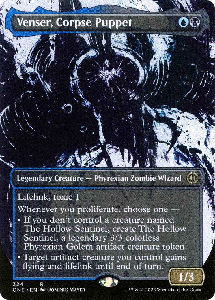 Venser, Corpse Puppet (Borderless Ichor) [Phyrexia: All Will Be One] | Cracking-Singles