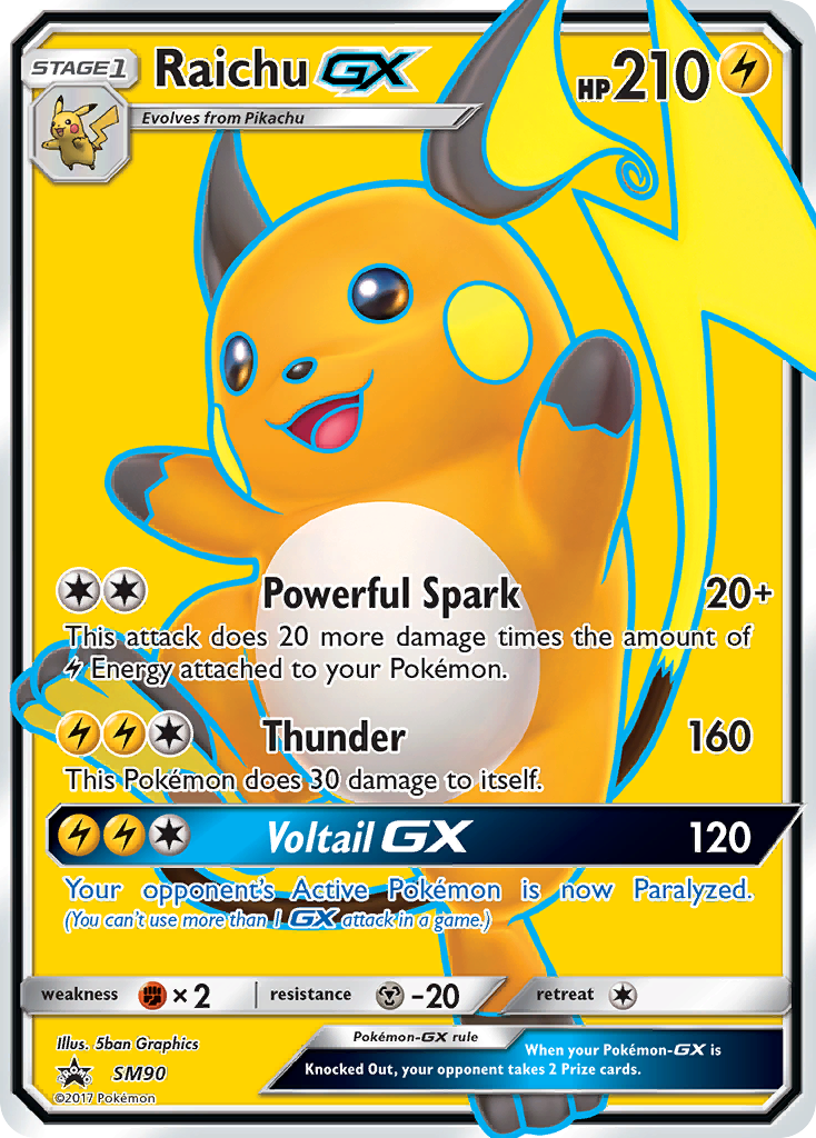 Raichu GX (SM90) [Sun & Moon: Black Star Promos] | Cracking-Singles