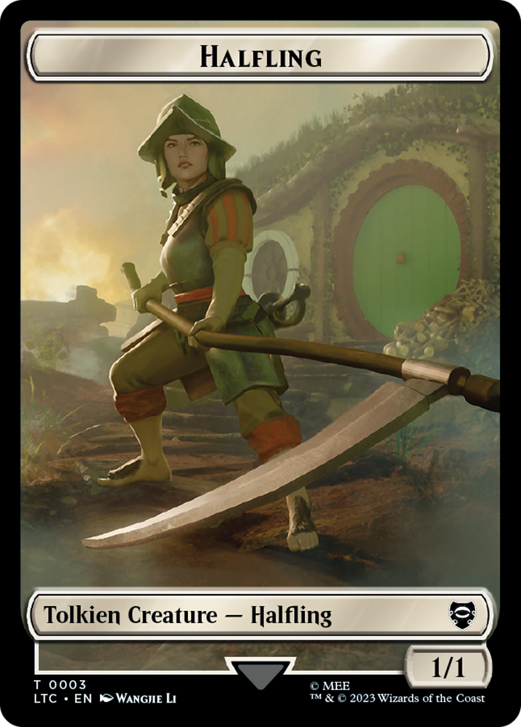 Halfling // Treasure Token [The Lord of the Rings: Tales of Middle-Earth Commander Tokens] | Cracking-Singles