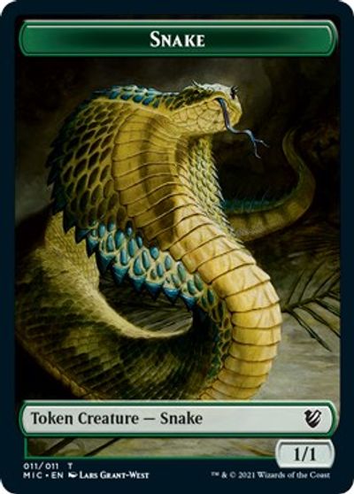 Spirit // Snake Double-sided Token [Innistrad: Midnight Hunt Commander] | Cracking-Singles