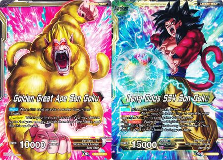 Golden Great Ape Son Goku // Long Odds SS4 Son Goku (SD5-01) [Oversized Cards] | Cracking-Singles