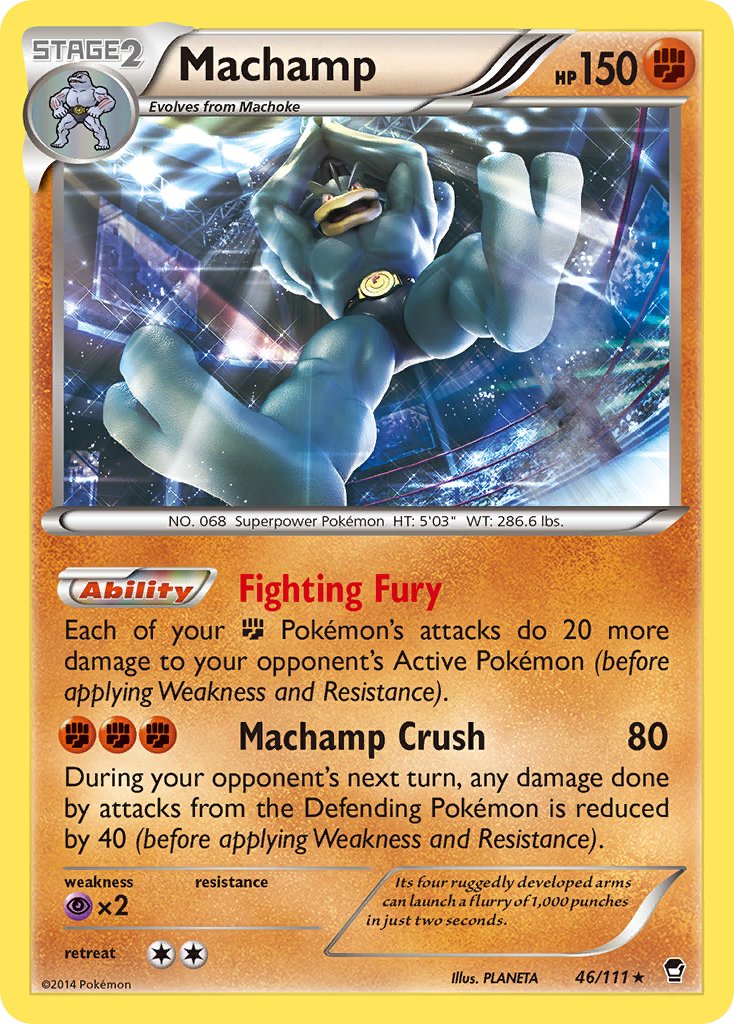 Machamp (46/111) (Cosmos Holo) (Blister Exclusive) [XY: Furious Fists] | Cracking-Singles