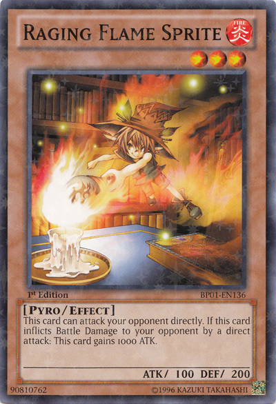 Raging Flame Sprite [BP01-EN136] Starfoil Rare | Cracking-Singles