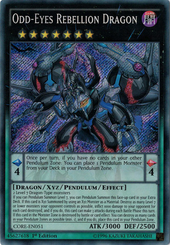 Odd-Eyes Rebellion Dragon [CORE-EN051] Secret Rare | Cracking-Singles