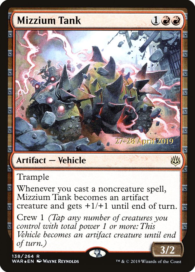 Mizzium Tank  [War of the Spark Prerelease Promos] | Cracking-Singles