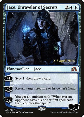 Jace, Unraveler of Secrets [Shadows over Innistrad Promos] | Cracking-Singles