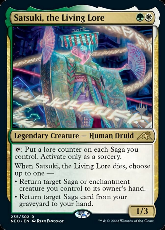 Satsuki, the Living Lore (Promo Pack) [Kamigawa: Neon Dynasty Promos] | Cracking-Singles