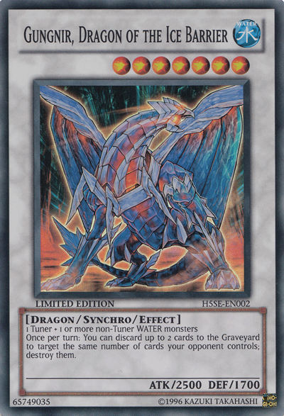 Gungnir, Dragon of the Ice Barrier [H5SE-EN002] Super Rare | Cracking-Singles